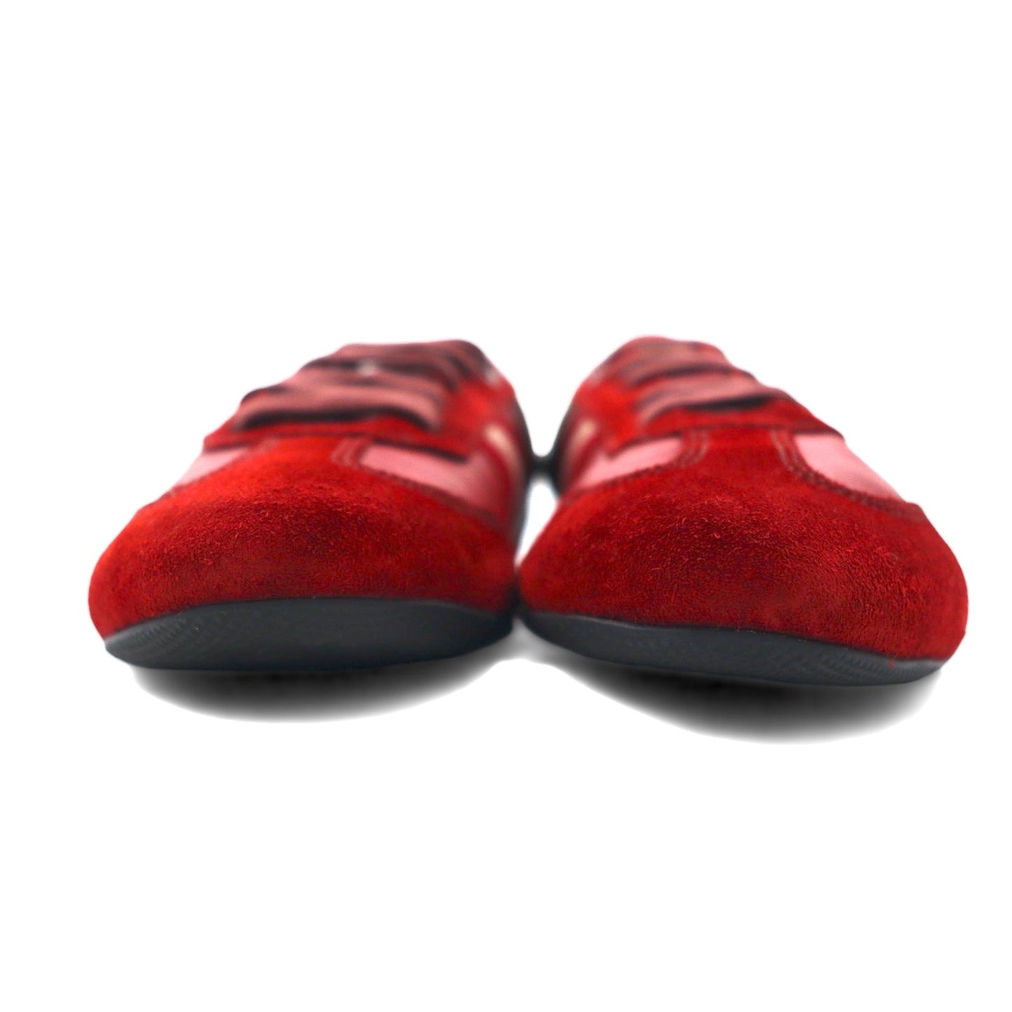 BALLY Swiss-made Trainspotting Suede and Leather Sneakers, Size 24cm, Red Calfskin Leather, ASTRA / 221