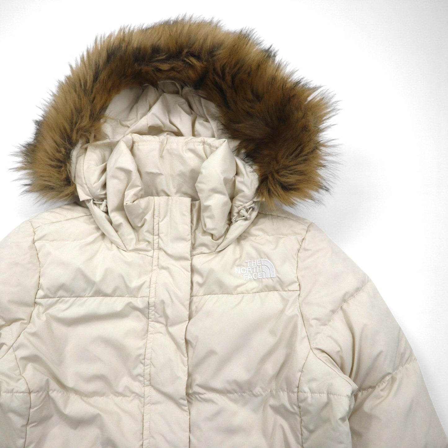 THE NORTH FACE 550フィルパワー ダウンジャケット M ホワイト NF0A4R33 ファー着脱式