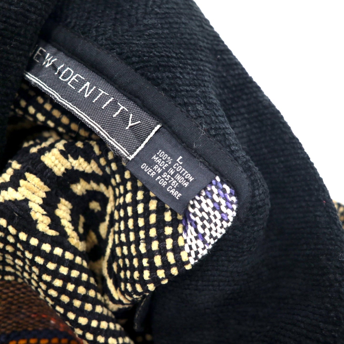 NEW IDENTITY 90s Gobelin Jacquard Jacket, Size L, Multicolor Cotton, All-Over Print