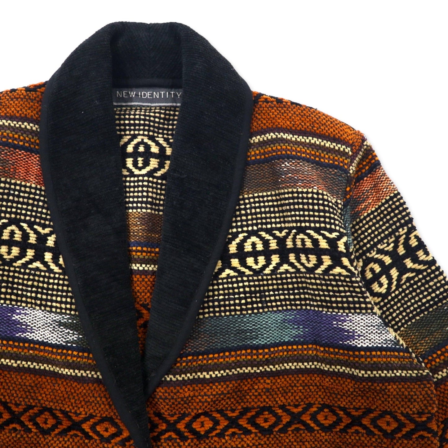 NEW IDENTITY 90s Gobelin Jacquard Jacket, Size L, Multicolor Cotton, All-Over Print