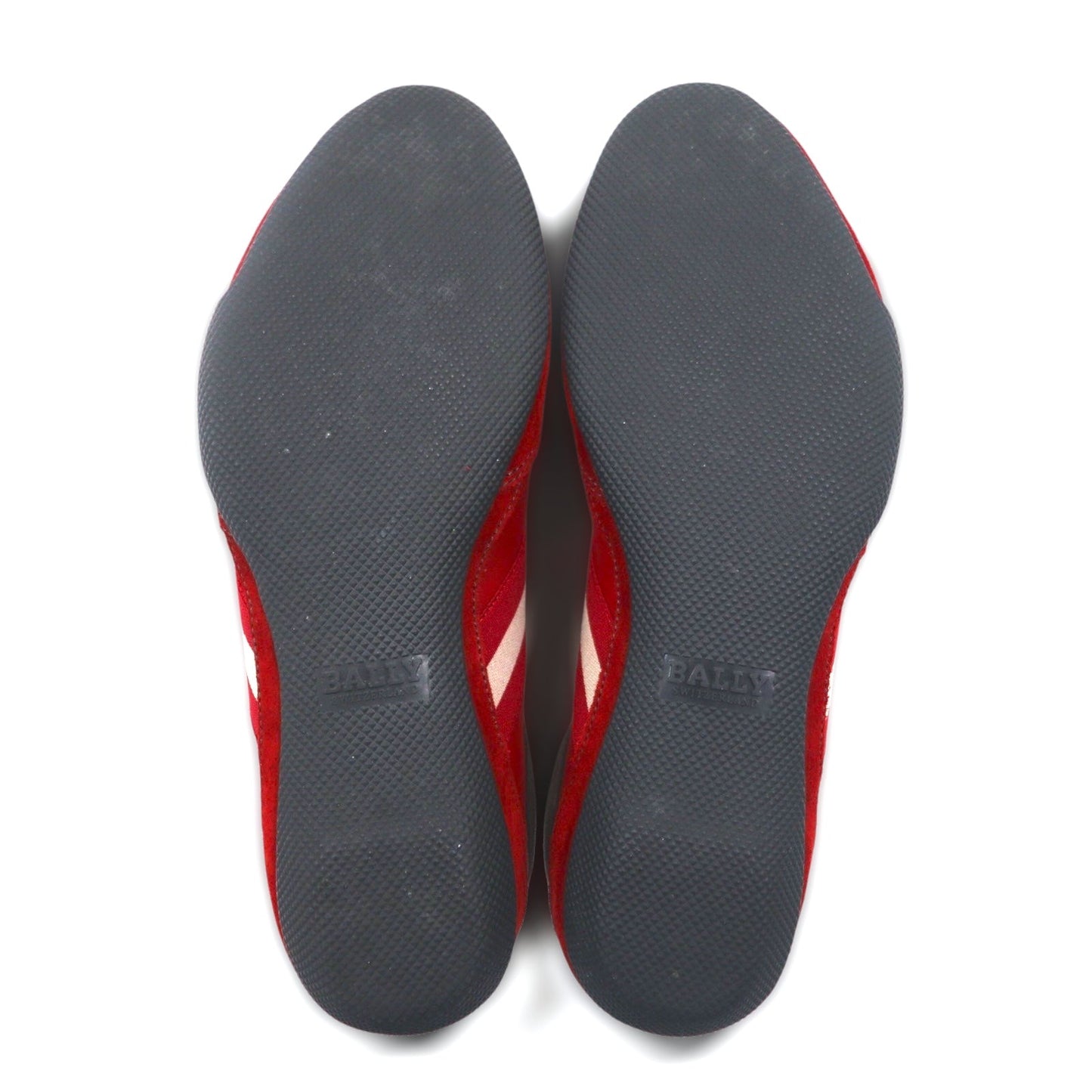 BALLY Swiss-made Trainspotting Suede and Leather Sneakers, Size 24cm, Red Calfskin Leather, ASTRA / 221