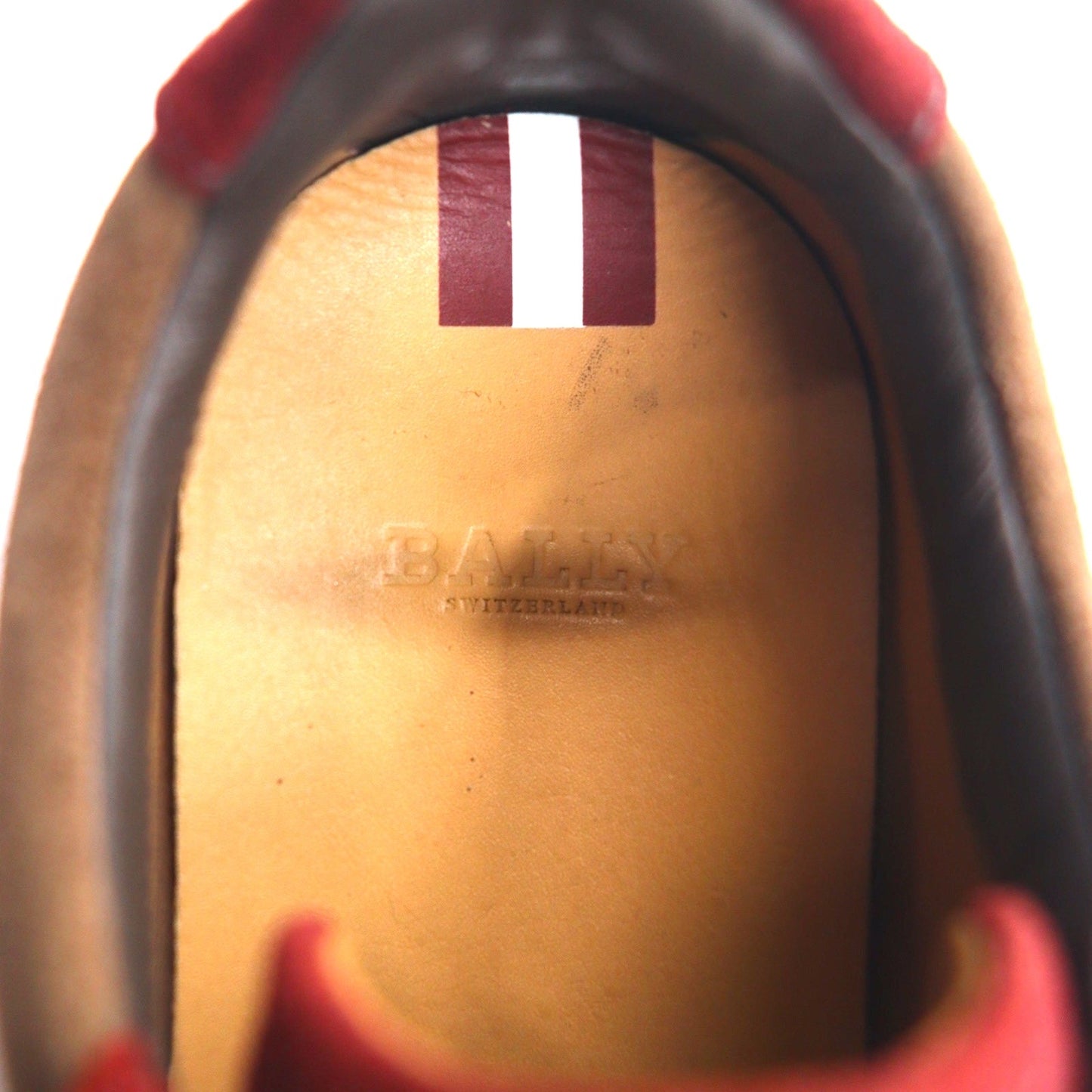 BALLY Swiss-made Trainspotting Suede and Leather Sneakers, Size 24cm, Red Calfskin Leather, ASTRA / 221