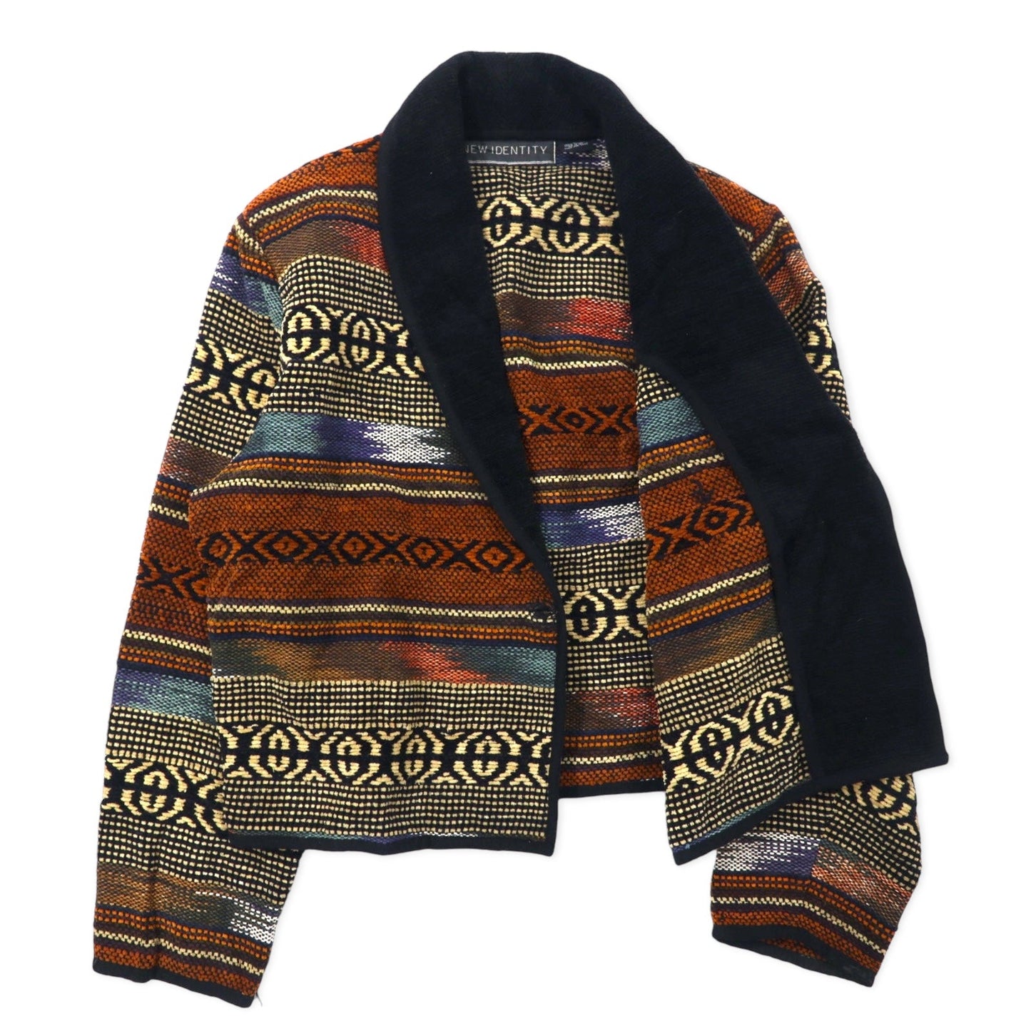 NEW IDENTITY 90s Gobelin Jacquard Jacket, Size L, Multicolor Cotton, All-Over Print