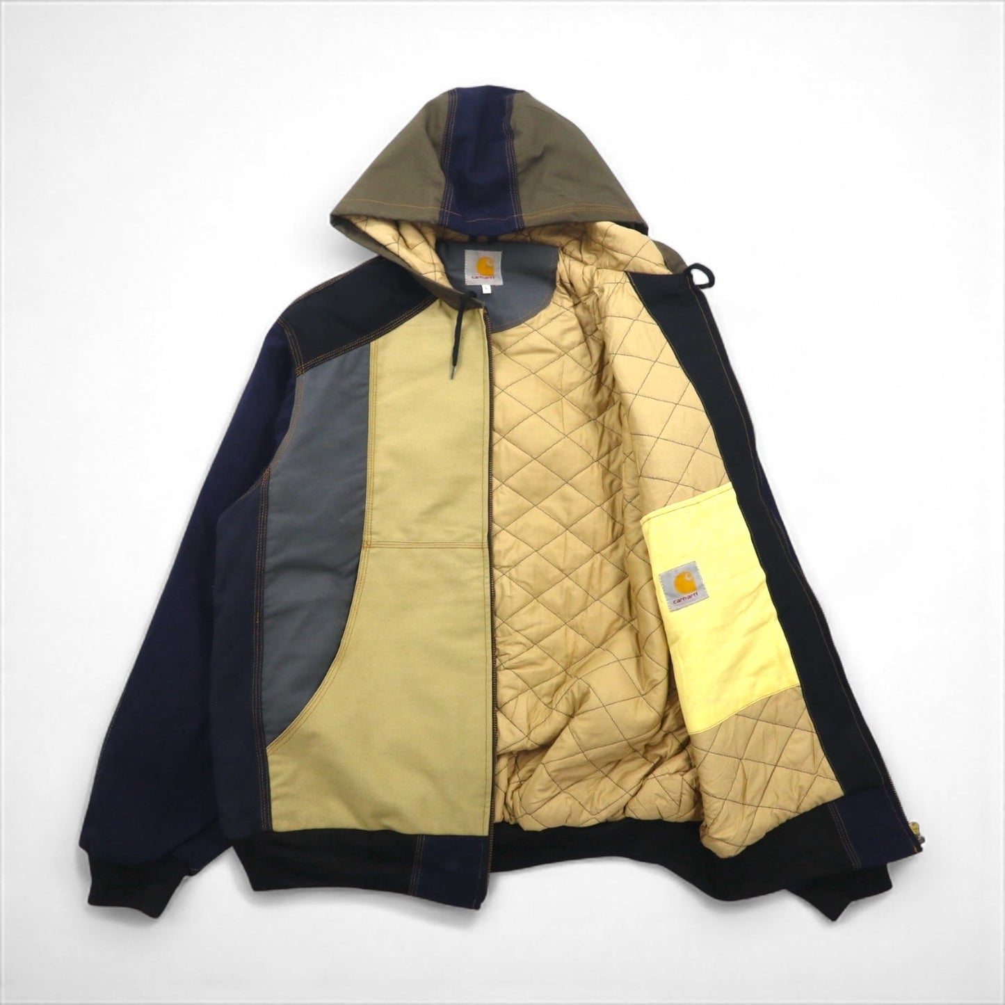 Carhartt Remade Color Block Duck Active Jacket/Panty, Size L, Multicolor, Crazy Pattern, Cotton