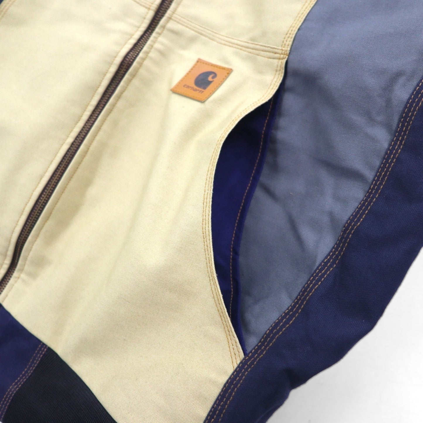 Carhartt Remade Color Block Duck Active Jacket/Panty, Size L, Multicolor, Crazy Pattern, Cotton