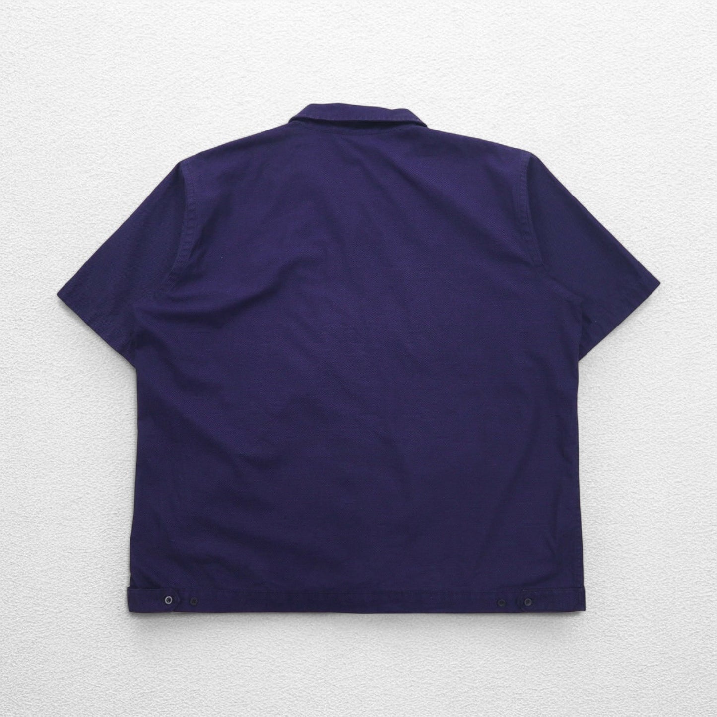 FedEx 90年代 開襟 ワークシャツ 半袖 オープンカラー XL パープル アメリカ 企業 ボックスシルエット Designed By Stan Herman VF Imagewear