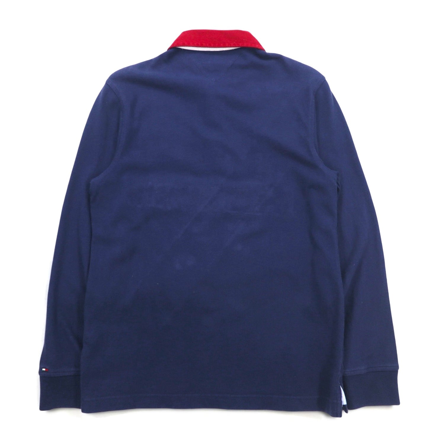 TOMMY HILFIGER Oversized Rugby Shirt, Size M, Navy, Cotton, Embroidered Emblem Logo