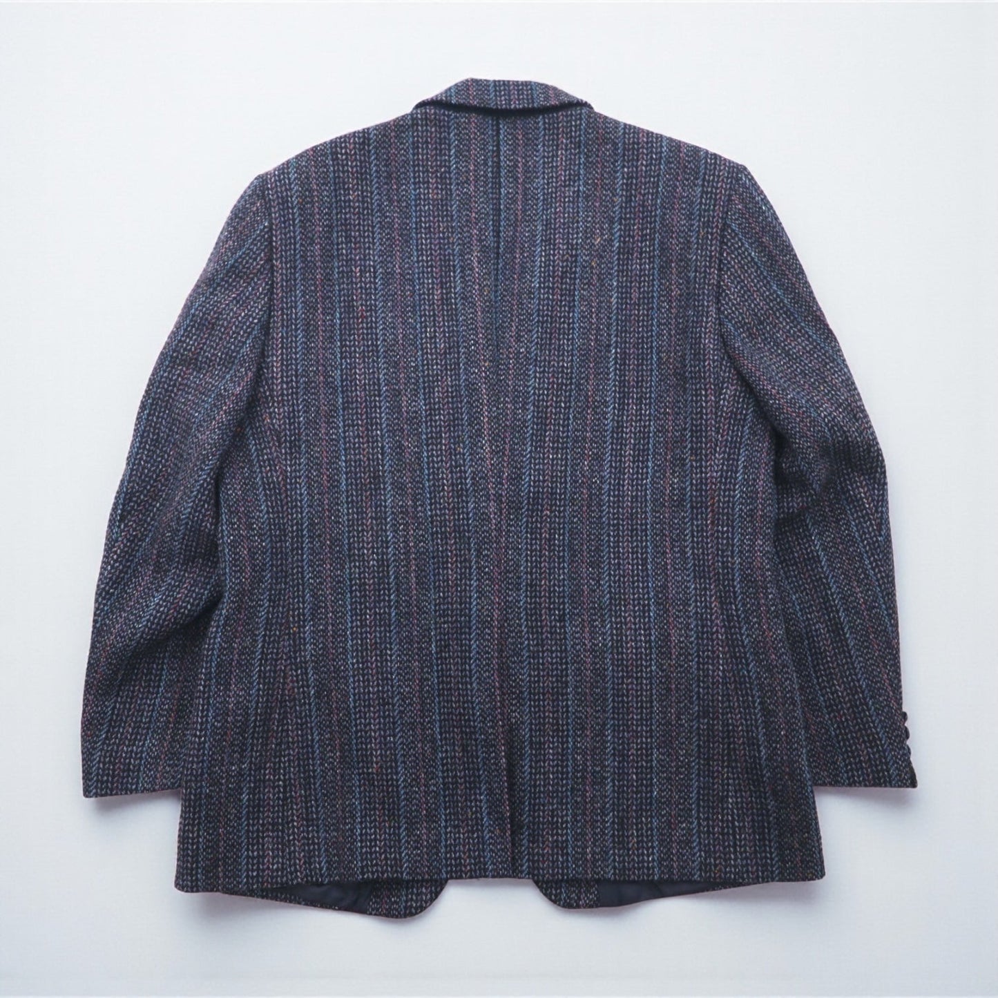 Harris Tweed ツイード 2B テーラードジャケット ブレザー L ウール ヘリンボーン ストライプ BIRKDALE スコットランド製