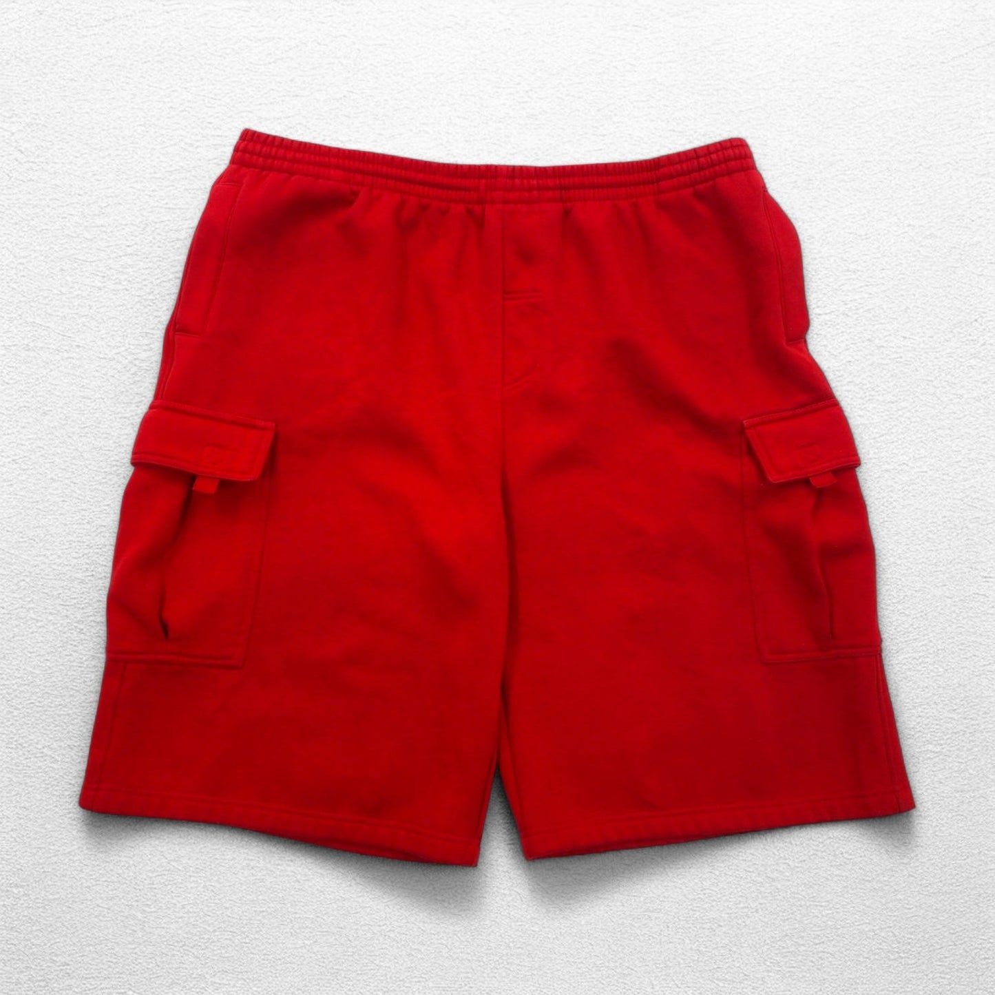PRO5 Heavyweight Sweat Cargo Shorts, XL, Red, Polyester