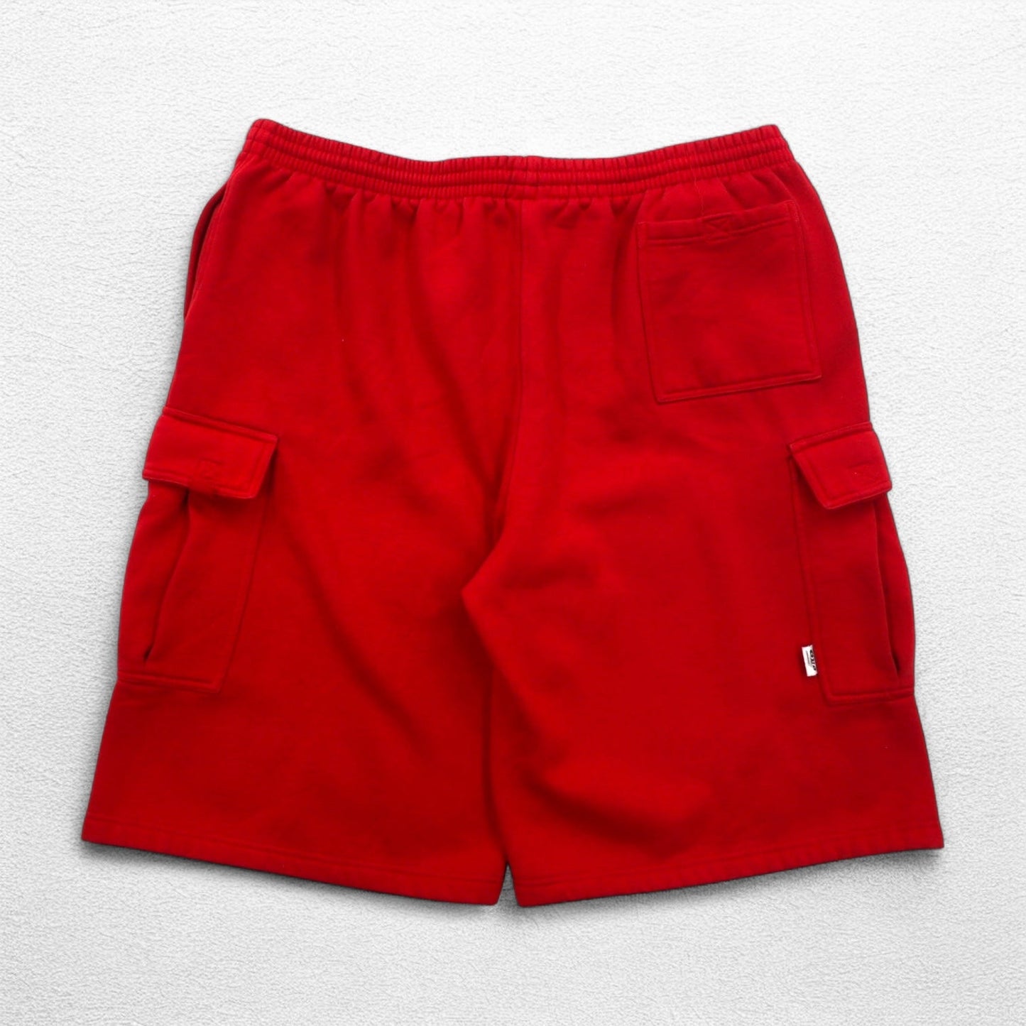 PRO5 Heavyweight Sweat Cargo Shorts, XL, Red, Polyester