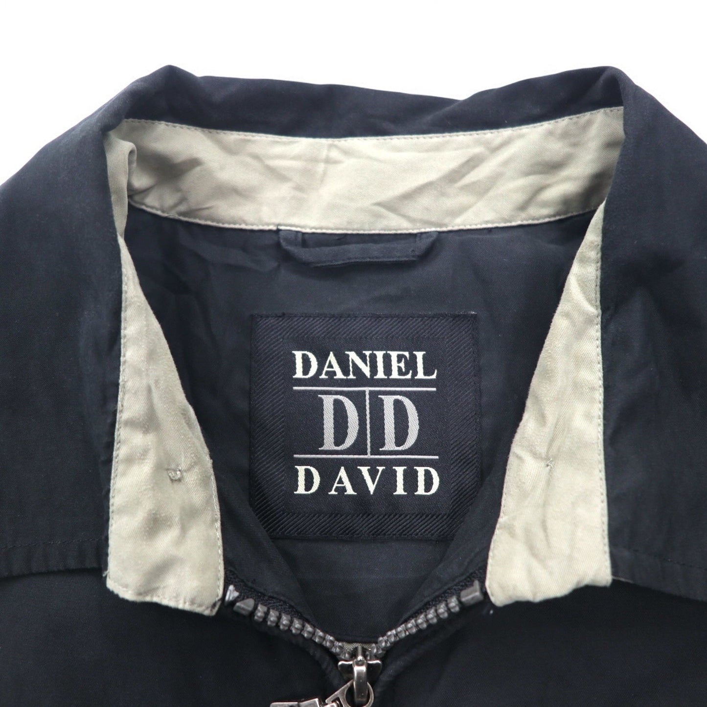 DANIEL DAVID ピーチスキン スウィングトップ ハリントンジャケット L ブラック ポリエステル