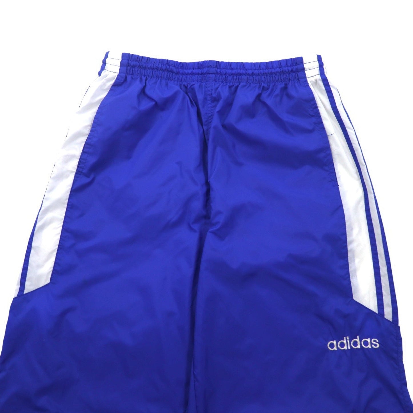 adidas 90s International Flag Tag Nylon Track Pants Jersey Size L Blue 3-Stripes