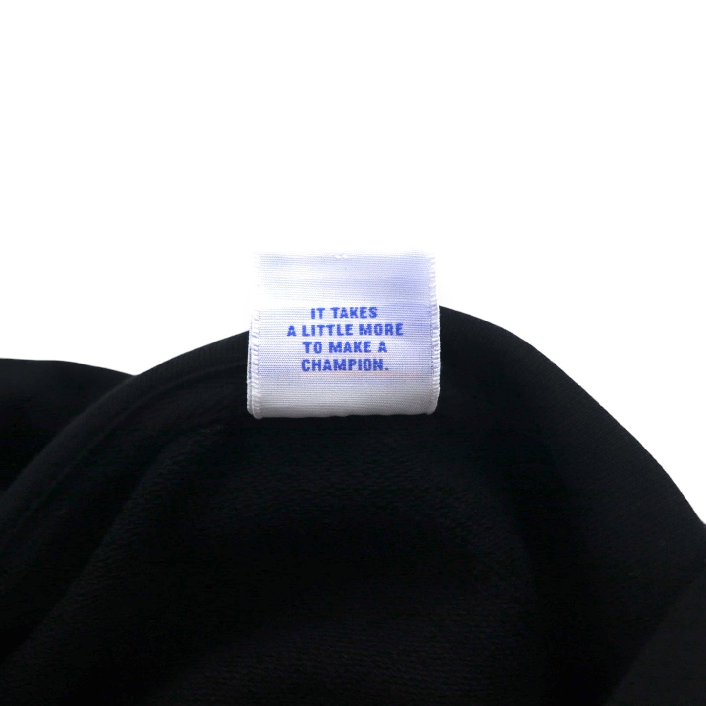 Champion Pullover Sweatshirt, Size M, Black Cotton, Big Logo, C3-R101