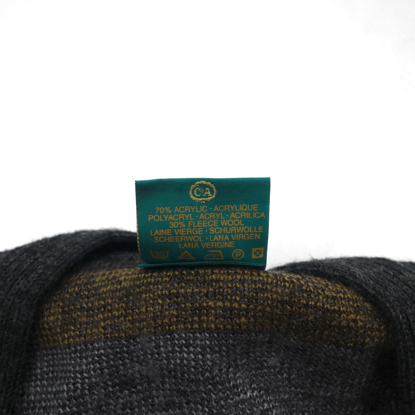 Vintage Jacquard Cardigan Canda ウール ニット カーディガン XL マルチカラー 総柄