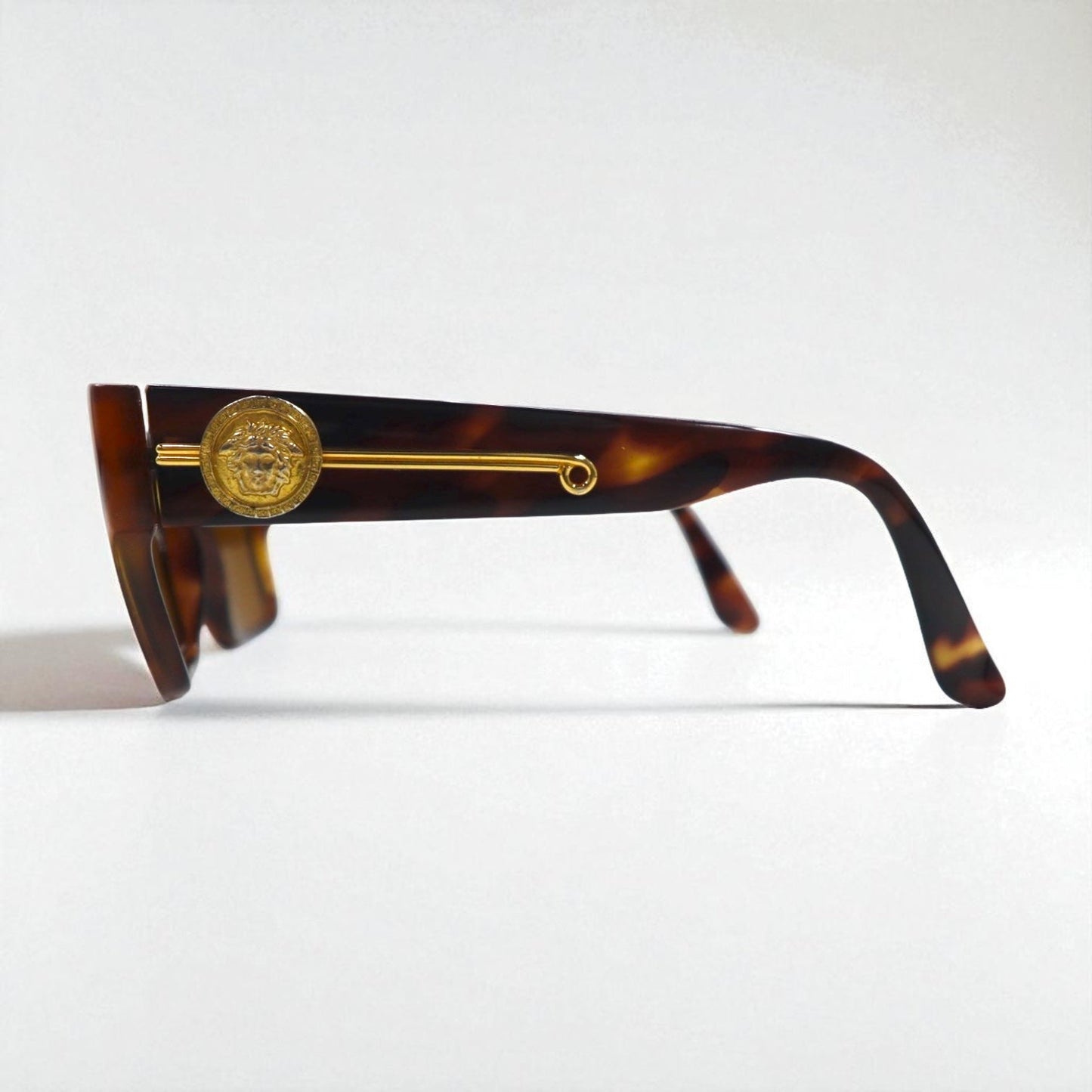 Gianni Versace スクエア ウェリントン サングラス ベッコウ メデューサ MOD.372/DM イタリア製