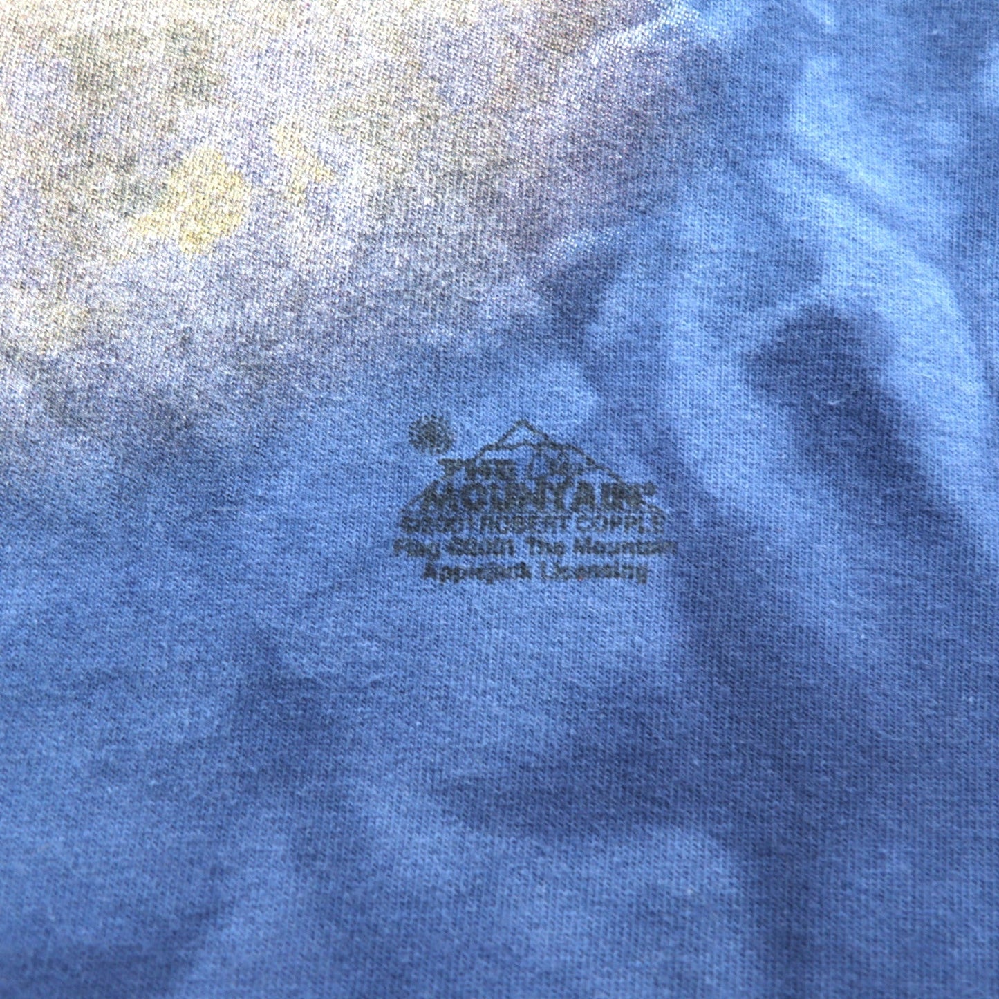 THE MOUNTAIN Long Sleeve T-Shirt, XXL, Navy, USA Tie-Dye, Stars and Stripes, Eagle, Made in Mexico