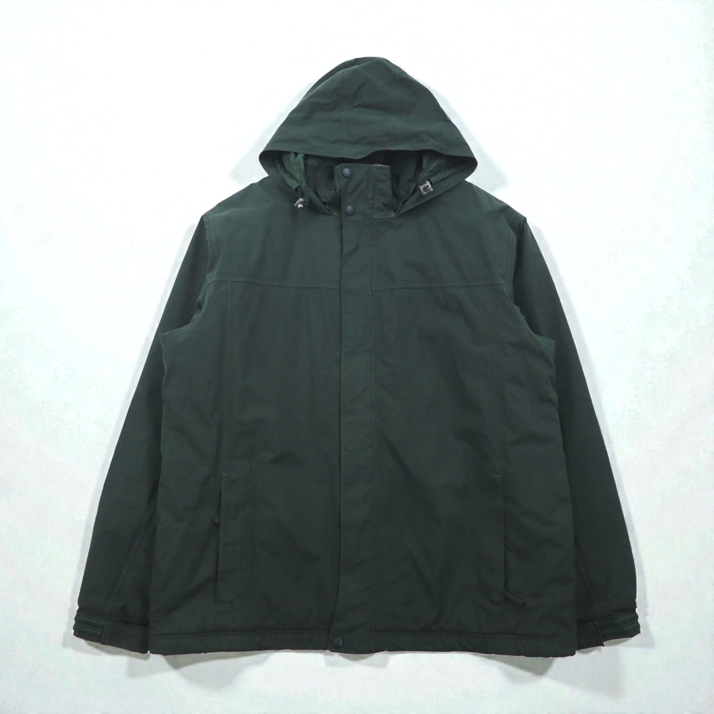 L.L.Bean 防水 マウンテンパーカー 中綿 フリースライナー XL グリーン Thinsulate フード収納 DCY5