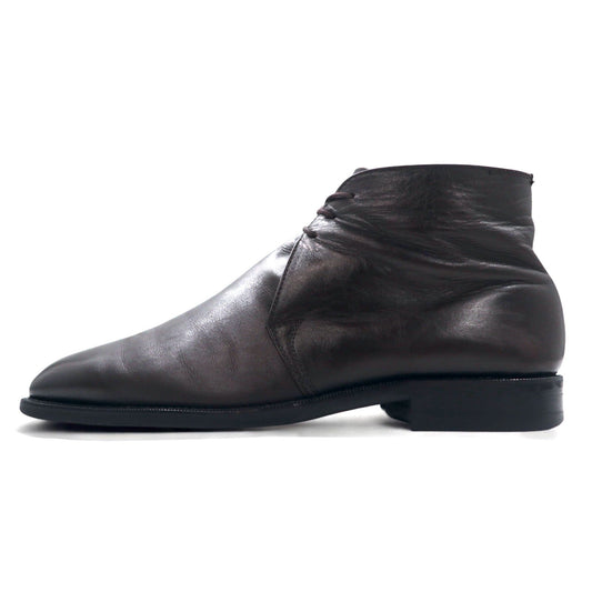 BURBERRY BU1520 Chukka Ankle Boots, Size 27cm, Brown Leather