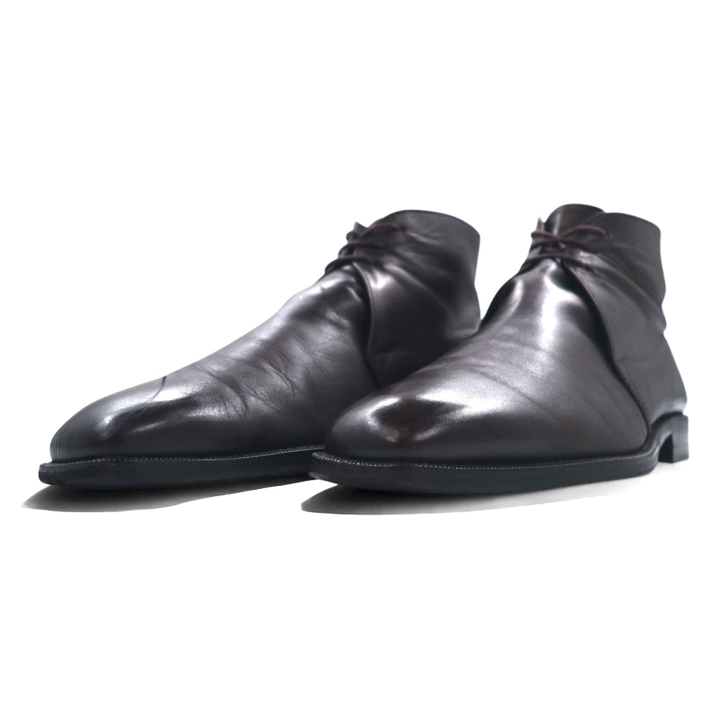 BURBERRY チャッカブーツ アンクルブーツ 27cm ブラウン レザー BU1520