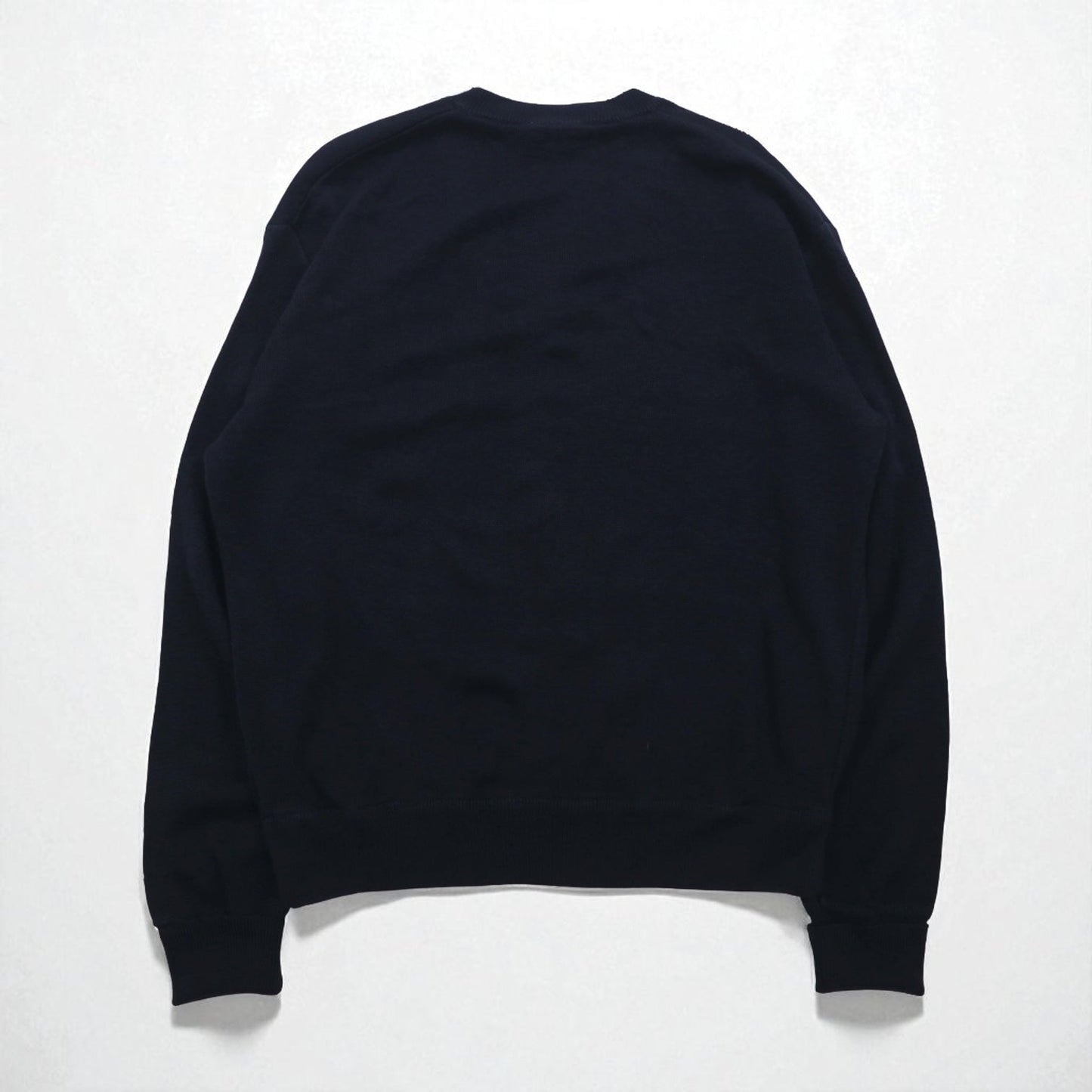 LACOSTE 80年代 スペイン製 Vネック アクリルニット セーター L ネイビー