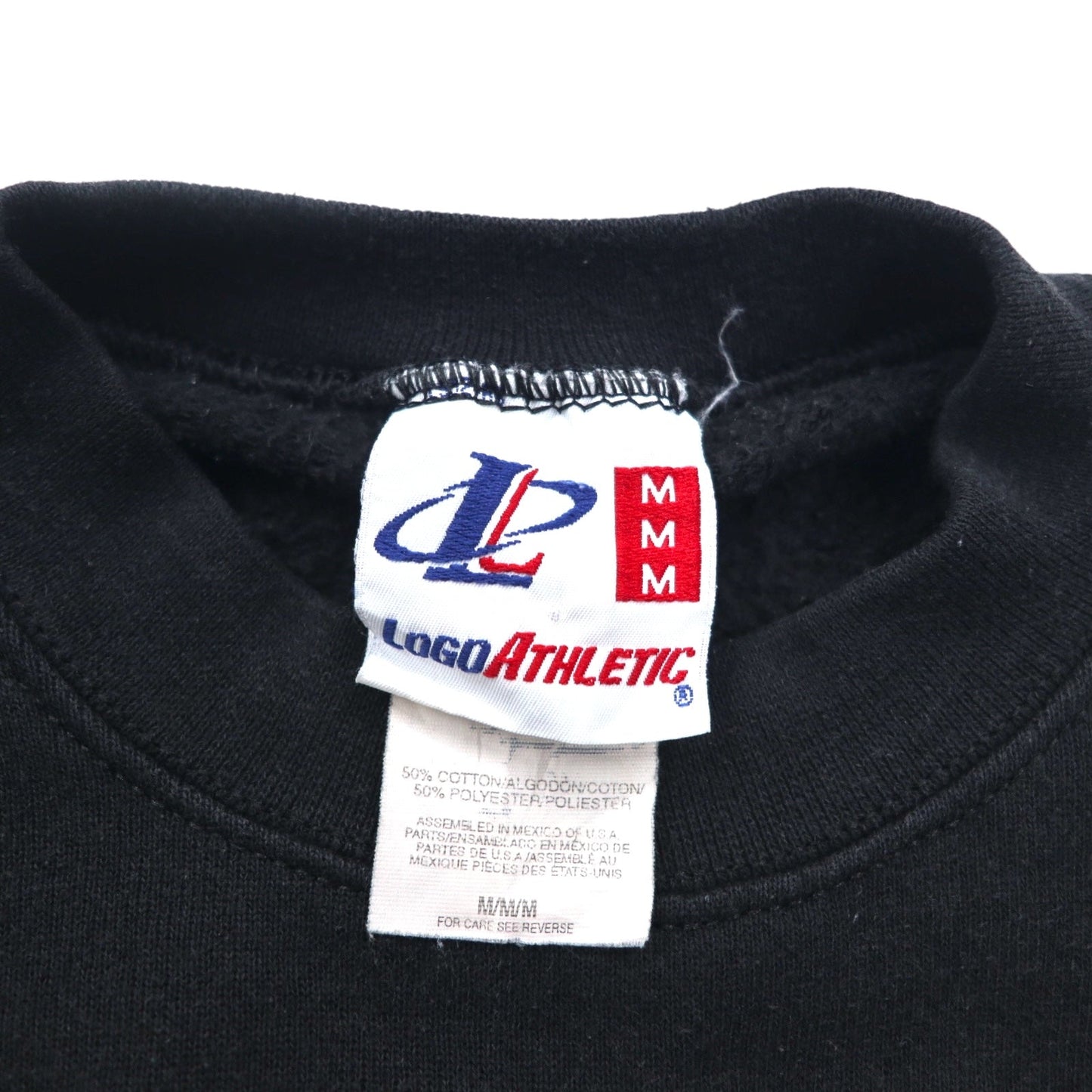 90s NFL ATHLETIC Logo Embroidered Sweatshirt, Size M, Black, PITTSBURGH STEELERS, Made in Mexico