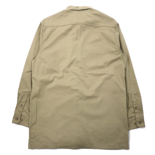 Carhartt Twill Work Shirt, Large, Tall, Beige, Polyester/Cotton, S224, Made in Mexico