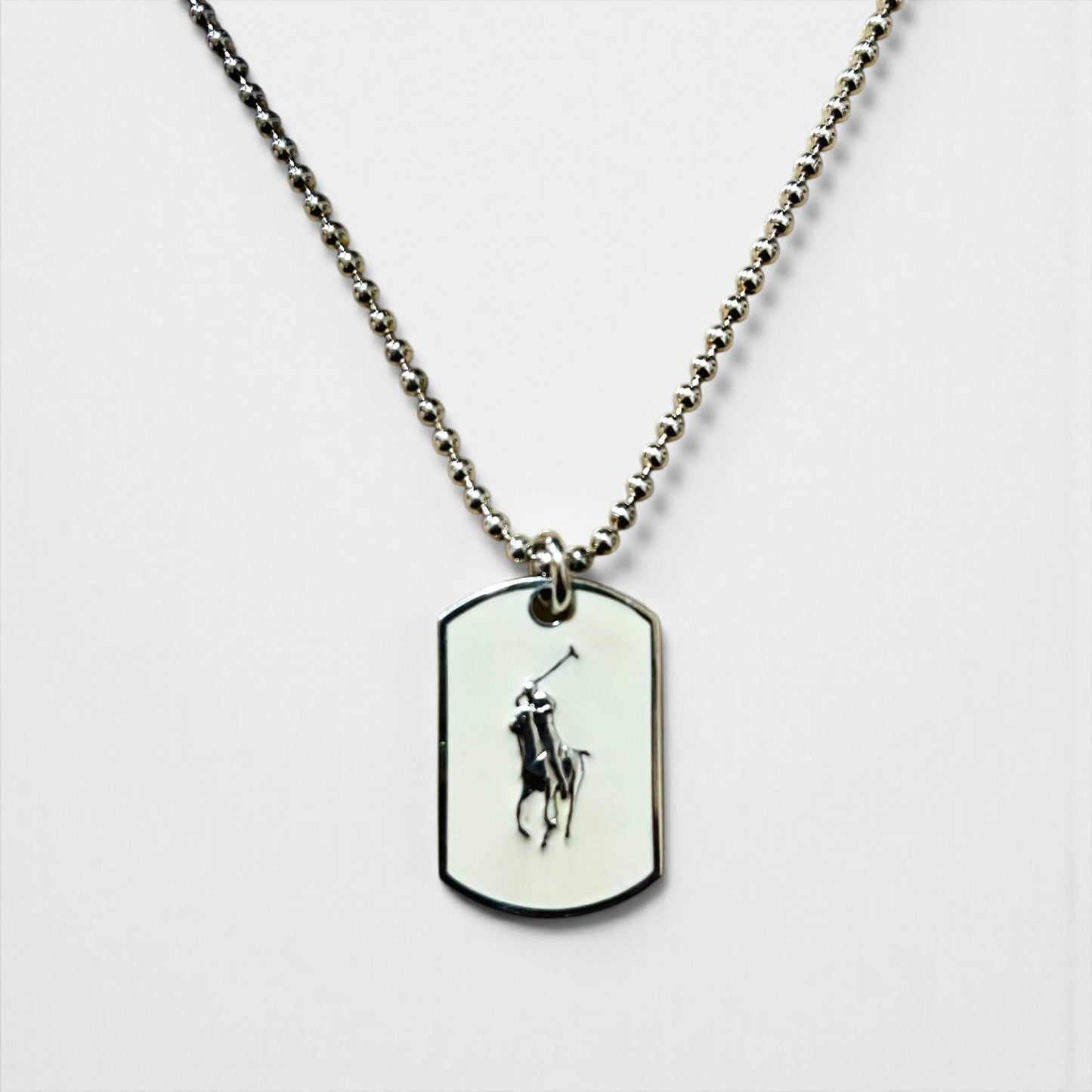 Ralph Lauren ドッグタグ ボールチェーン シルバー ネックレス SILVER 925 プレート ポニー