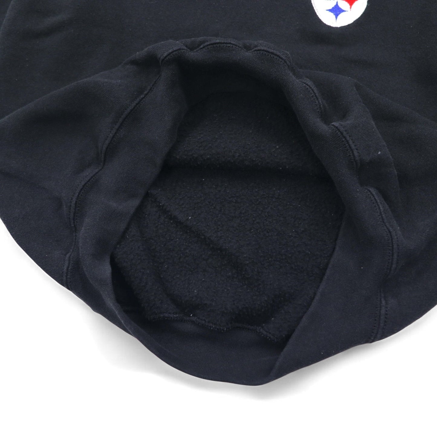 90s NFL ATHLETIC Logo Embroidered Sweatshirt, Size M, Black, PITTSBURGH STEELERS, Made in Mexico