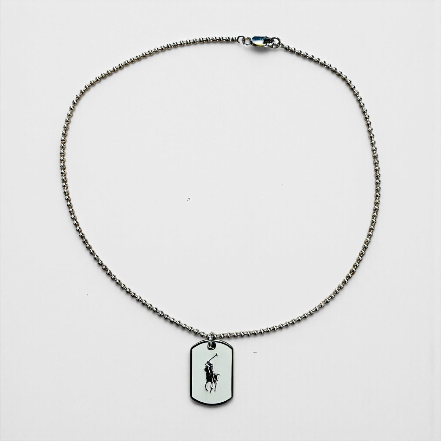 Ralph Lauren ドッグタグ ボールチェーン シルバー ネックレス SILVER 925 プレート ポニー