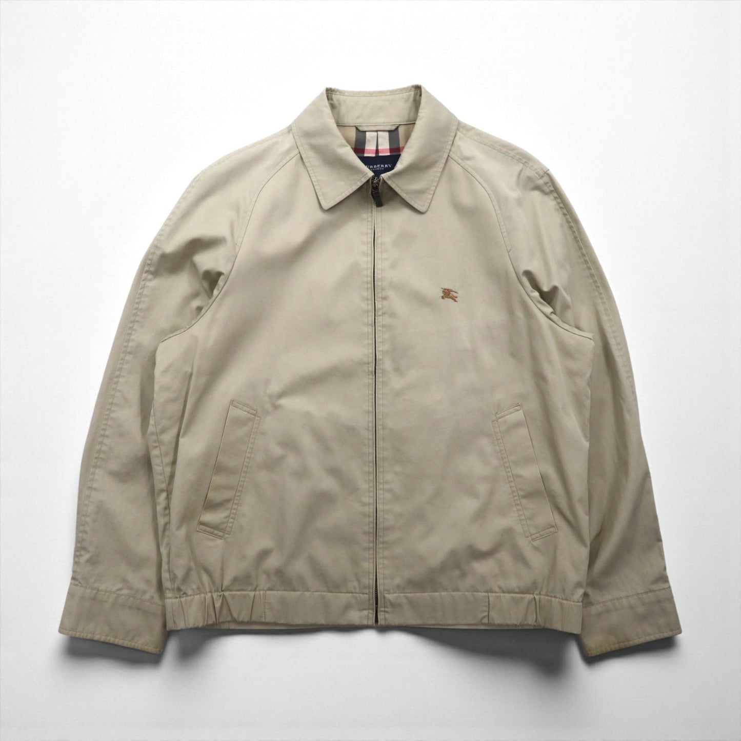 BURBERRY 日本製 スウィングトップ ハリントンジャケット L ベージュ コットン