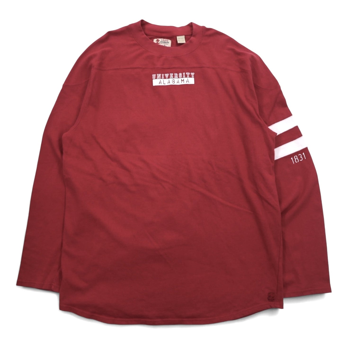 IZOD カレッジ ロングスリーブTシャツ ロンT 3XL レッド コットン ALABAMA UNIVERSITY