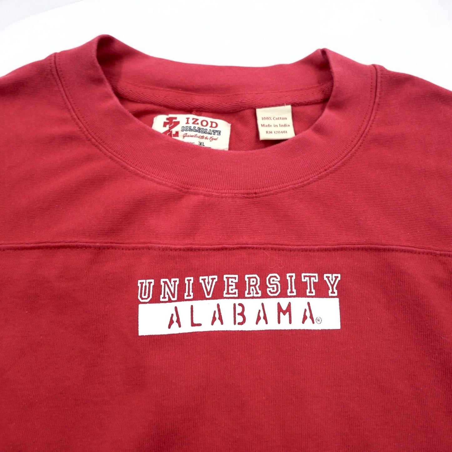 IZOD カレッジ ロングスリーブTシャツ ロンT 3XL レッド コットン ALABAMA UNIVERSITY