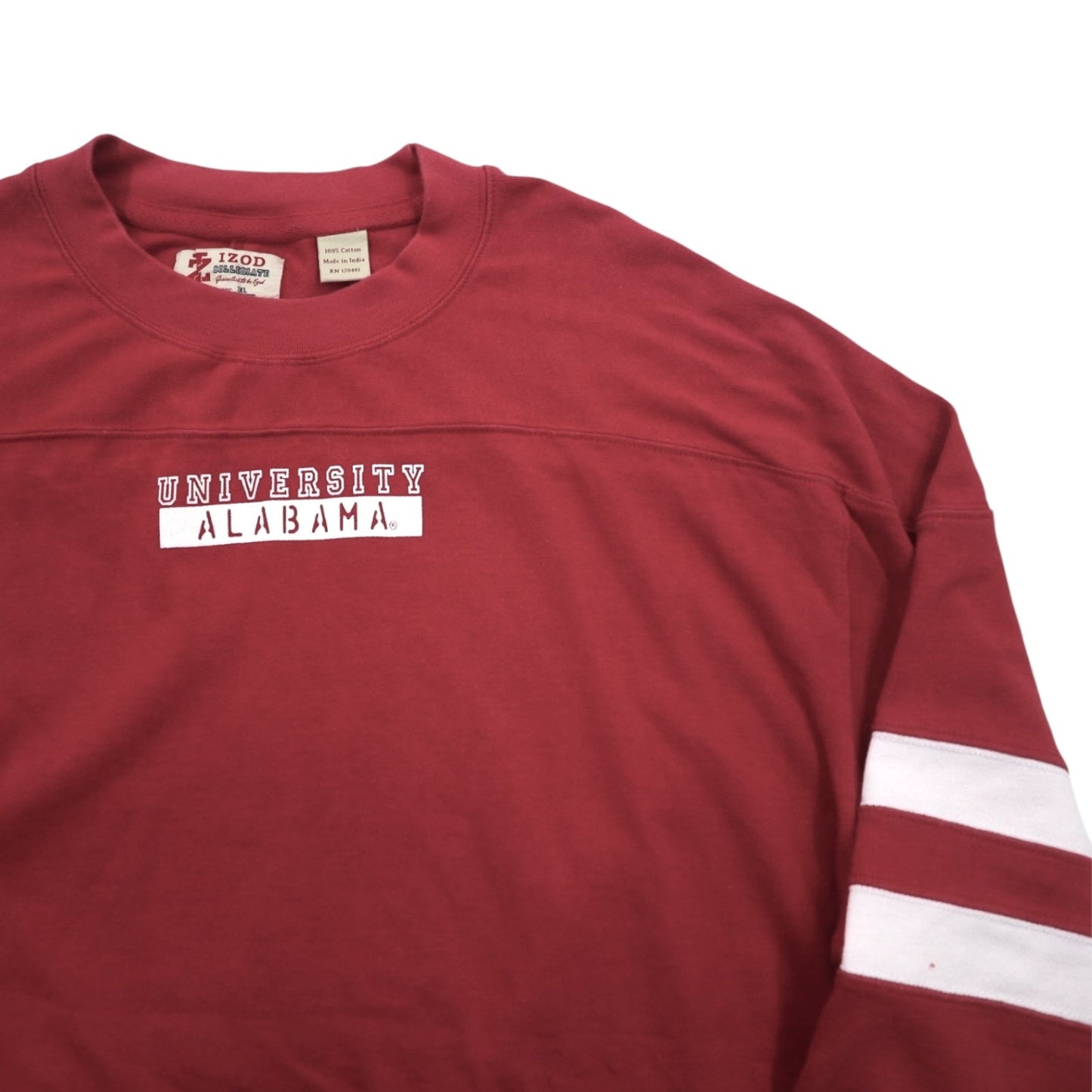 IZOD カレッジ ロングスリーブTシャツ ロンT 3XL レッド コットン ALABAMA UNIVERSITY