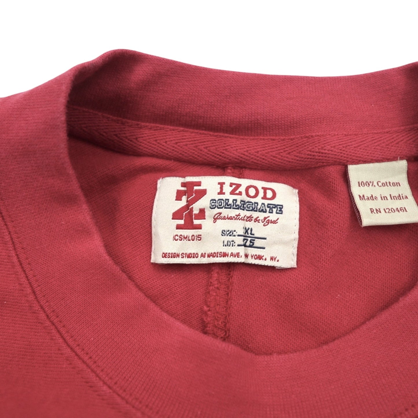 IZOD カレッジ ロングスリーブTシャツ ロンT 3XL レッド コットン ALABAMA UNIVERSITY