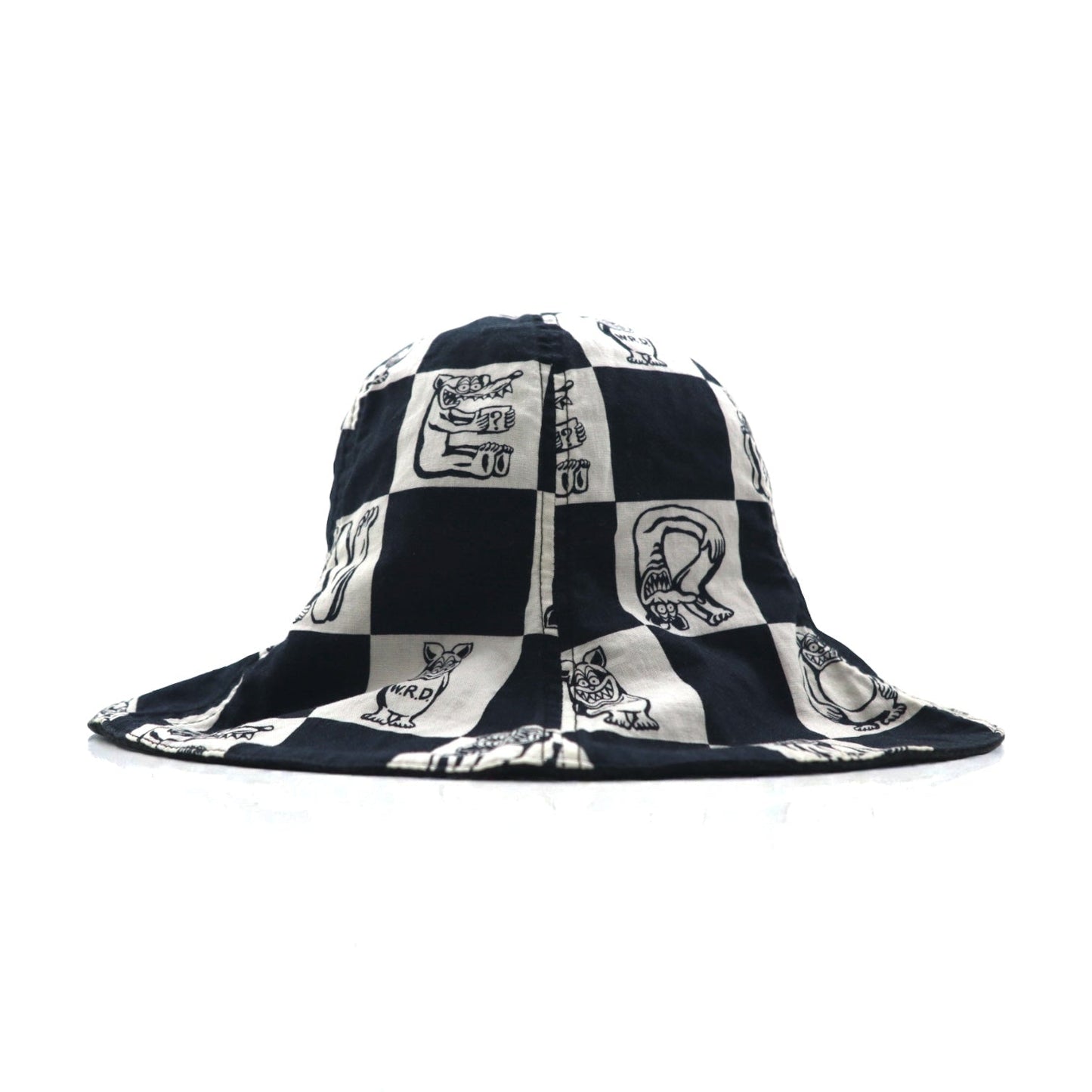 WEIRDO リバーシブル チューリップハット バケットハット ブラック INTIALS HAT WRD-17-SS-605