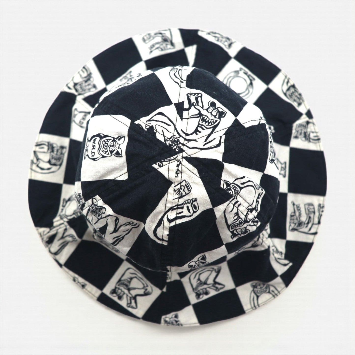 WEIRDO リバーシブル チューリップハット バケットハット ブラック INTIALS HAT WRD-17-SS-605