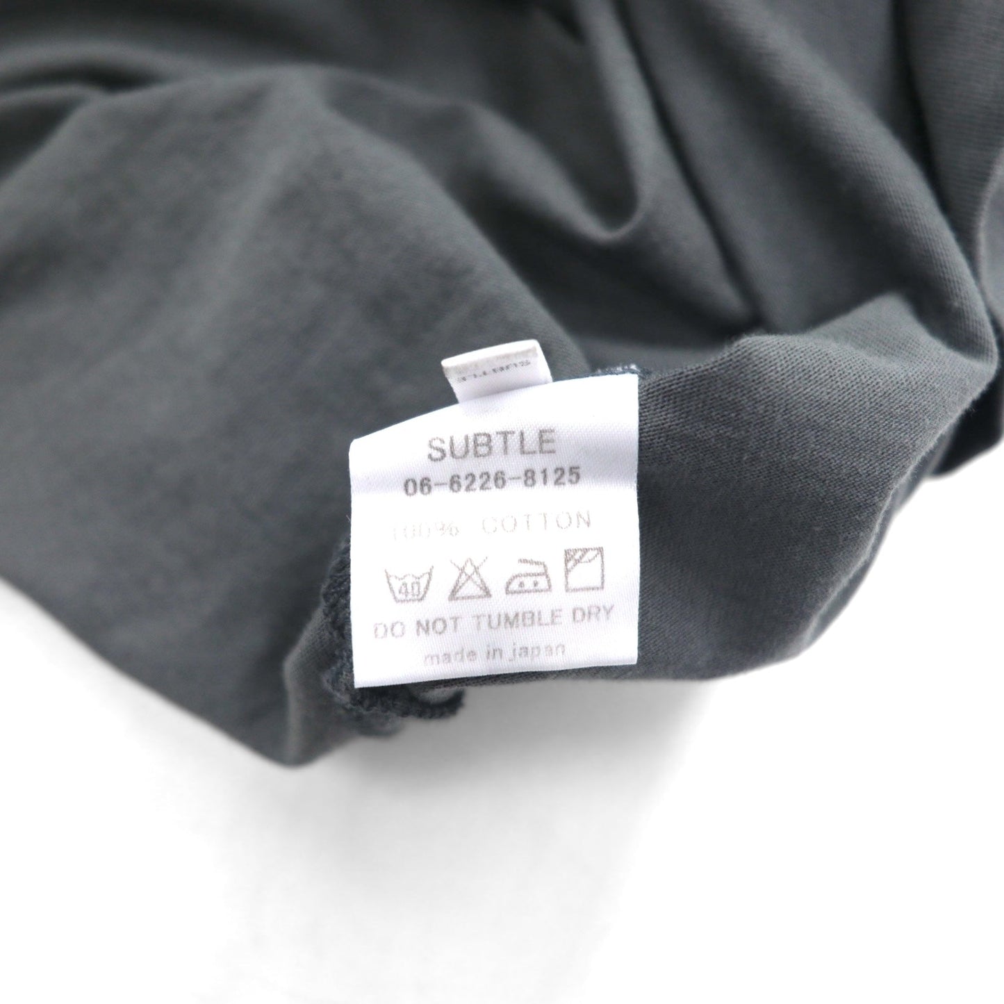 SUBTLE Polo Shirt, Size Small, Gray, Chest Pocket, Silver and Gold, Made in Japan, Unused