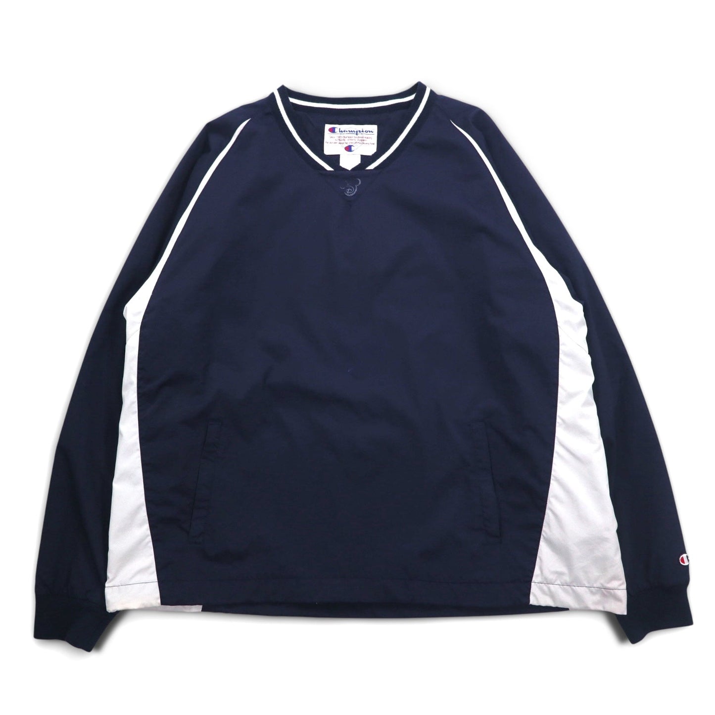 Champion 90s Ribbed Piste Pullover Nylon Jacket, XL, Navy