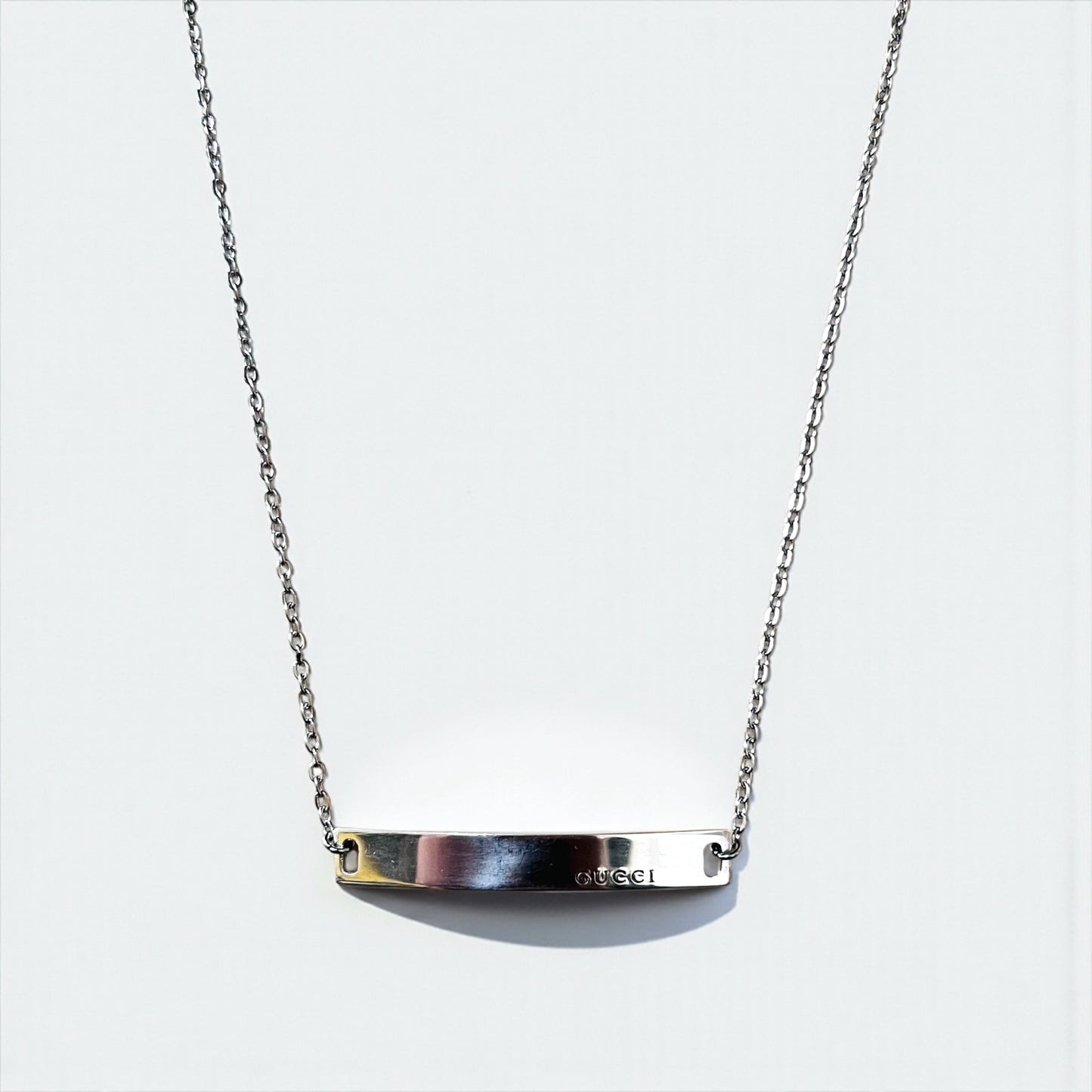 GUCCI ロゴプレート 2WAY チョーカー ネックレス 2連 ブレスレット シルバー SILVER 925 イタリア製