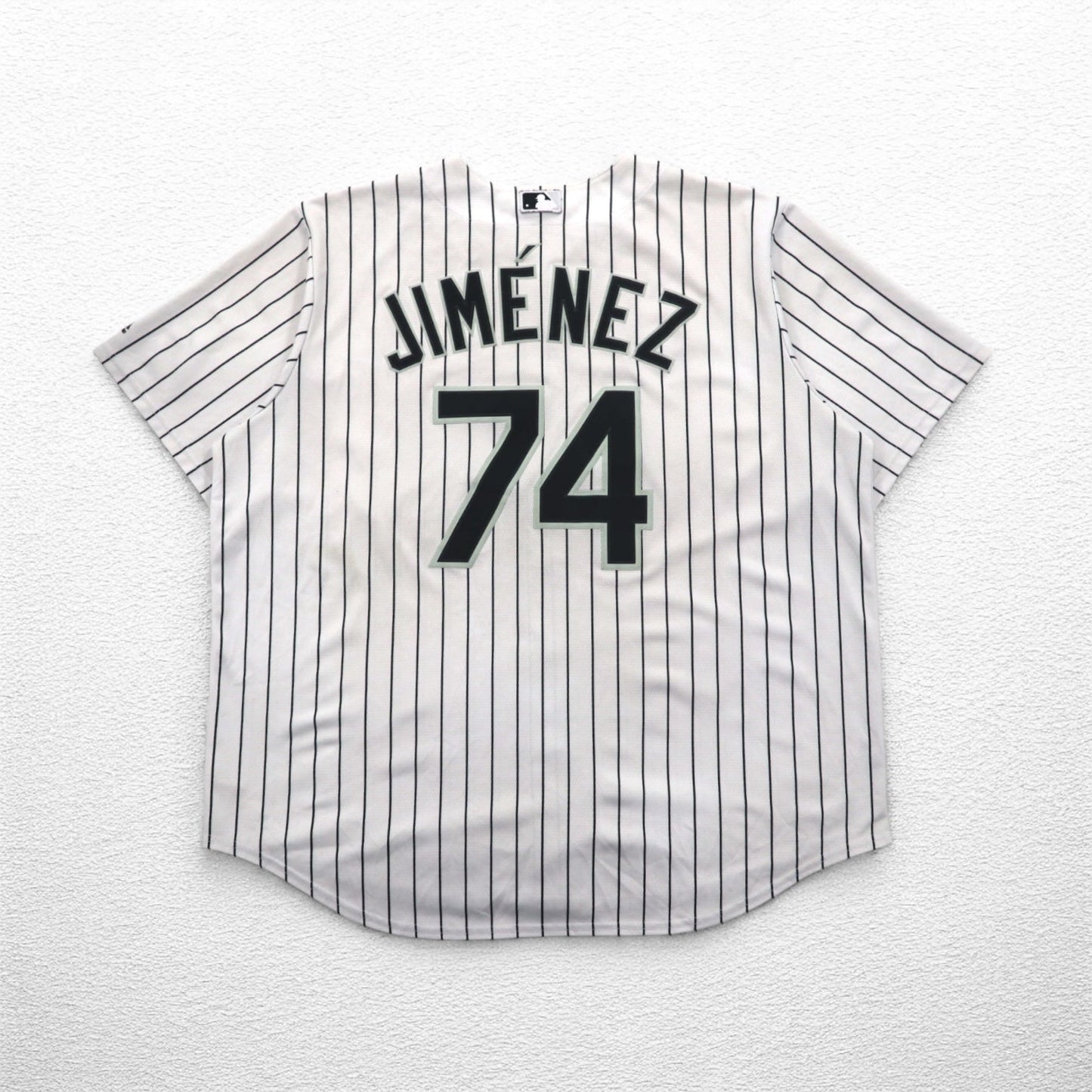 Majestic ベースボールシャツ 2XL ホワイト ストライプ MLB RED SOX ナンバリング COOL BASE