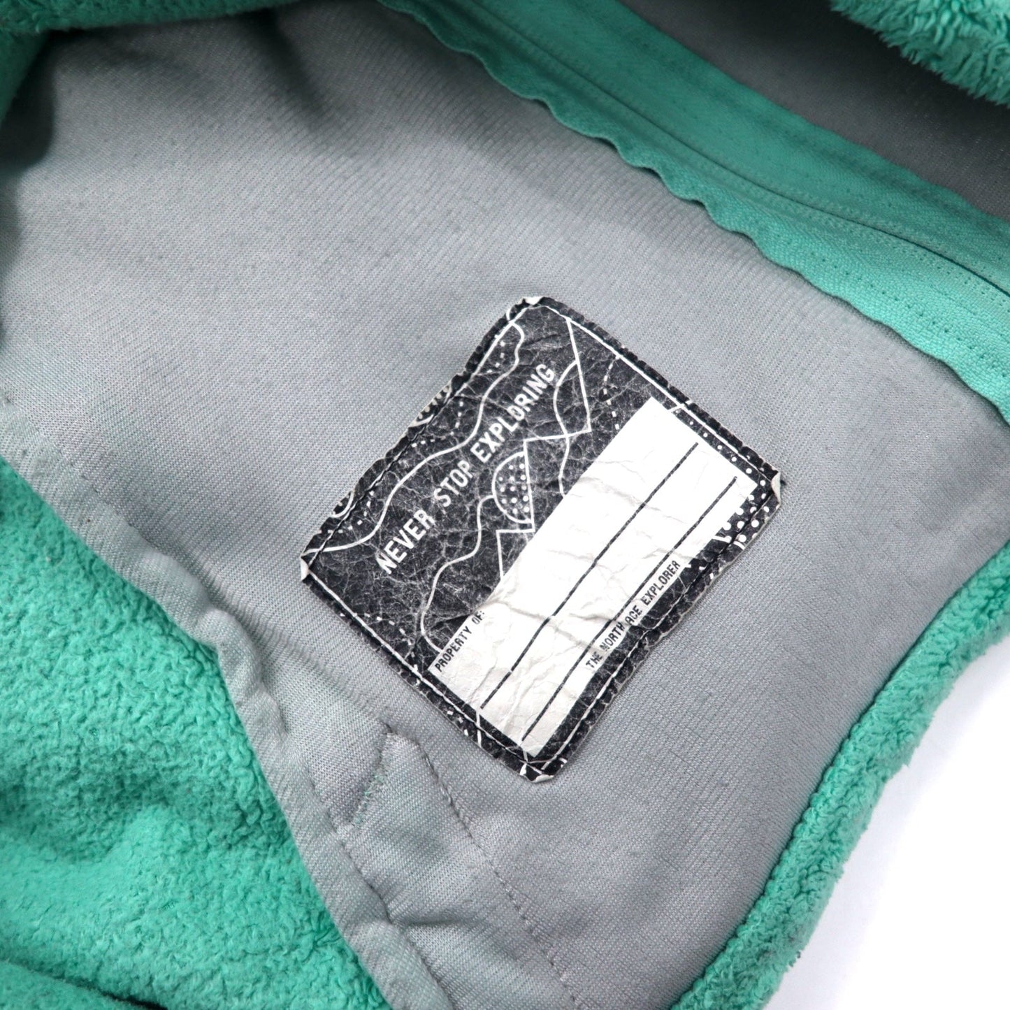 THE NORTH FACE シェルパ フリースジャケット L グリーン ポリエステル ロゴ刺繍