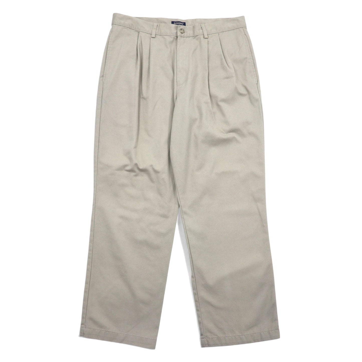 DOCKERS (Levi's) khakis 2000s Tucked Wide Chino Pants, Size L, Beige, Cotton