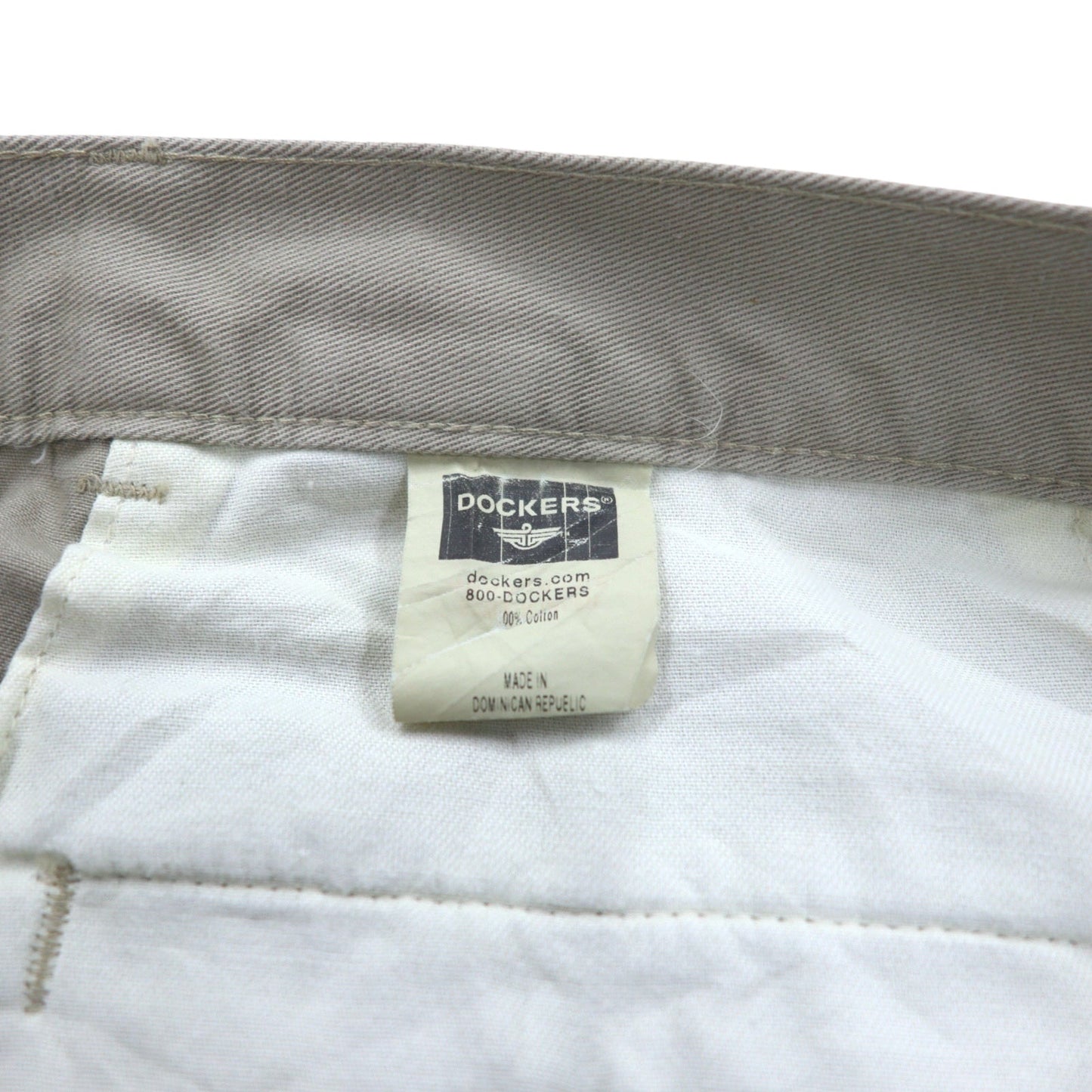 DOCKERS (Levi's) khakis 2000s Tucked Wide Chino Pants, Size L, Beige, Cotton