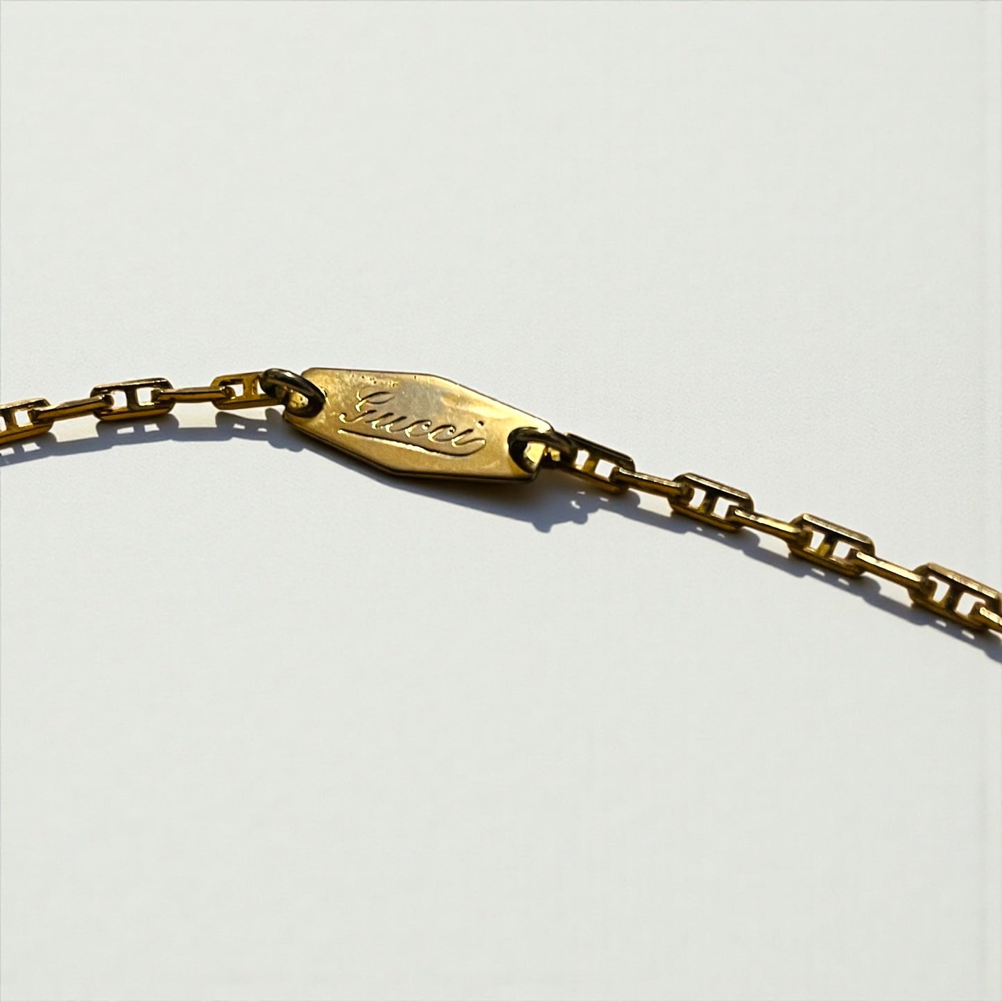 GUCCI 80年代 イタリア製 ヴィンテージ オールドグッチ 2WAY カラビナ ネックレス キーチェーン ゴールド ロック G.GUCCI