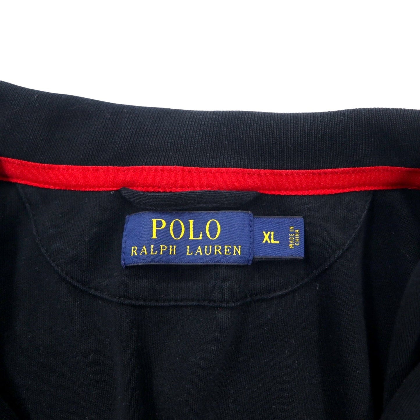 POLO RALPH LAUREN Half-Zip Sweatshirt, XL, Black, Cotton, POLO DOWNHILL RACING SERIES