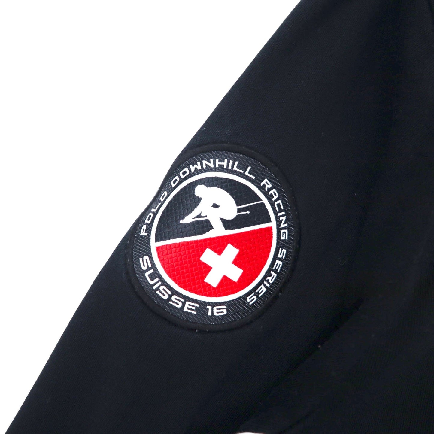 POLO RALPH LAUREN Half-Zip Sweatshirt, XL, Black, Cotton, POLO DOWNHILL RACING SERIES