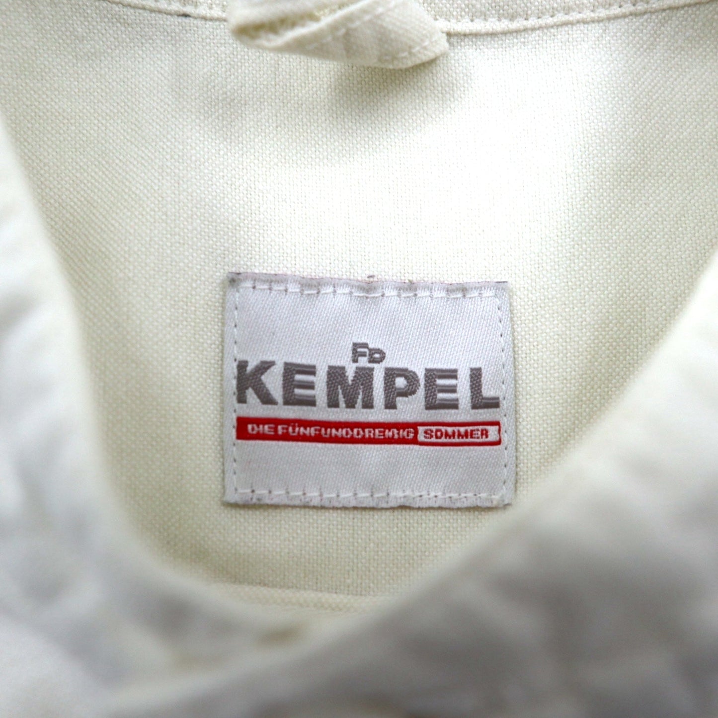 KEMPEL 日本製 スタンドカラー プルオーバーシャツ L バンドカラー 胸ポケット 019-492-52