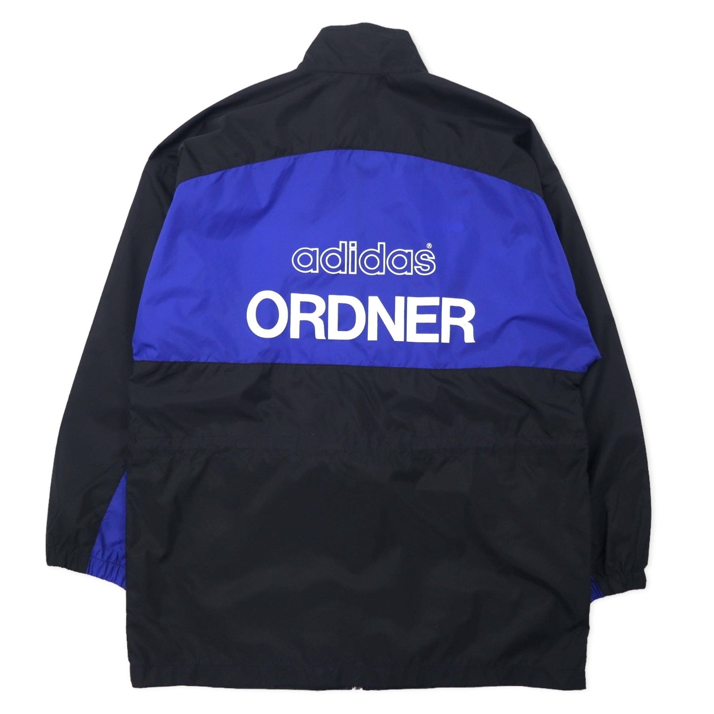 Adidas 90s Nylon Jacket F180 Blue Black Drawcord Silver Tag Trefoil Logo Oversized