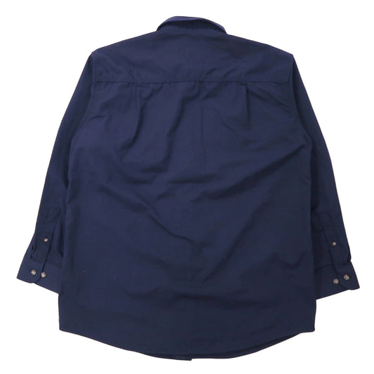 Carhartt FR Button-Down Work Shirt, Size L, Navy, Made with Flame-Retardant Aramid Fabric, Oversized, 395-20