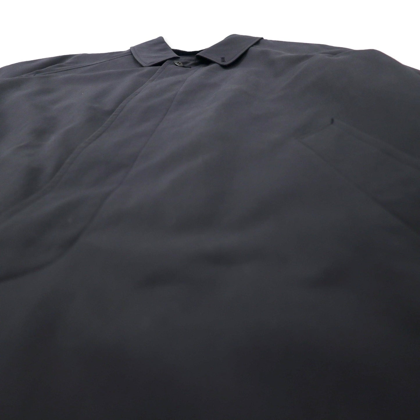 CHAPS RALPH LAUREN 90s Trench Coat, Size LL, Black, Cotton, Fly-front, Removable Liner